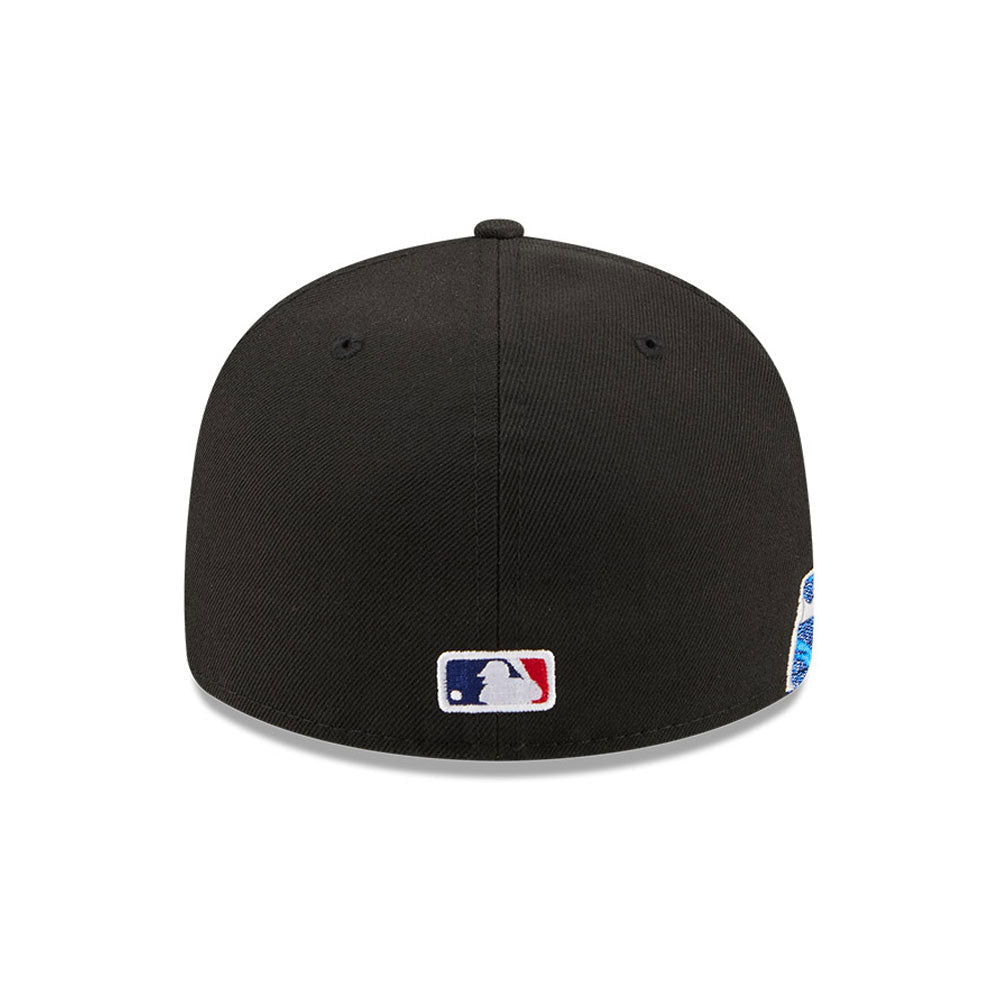 Los Angeles Dodgers MLB Waves 59FIFTY Fitted New Era Black White Official Team Hat Sports Fan Cap Official MLB Team Hat Baseball Fan Cap