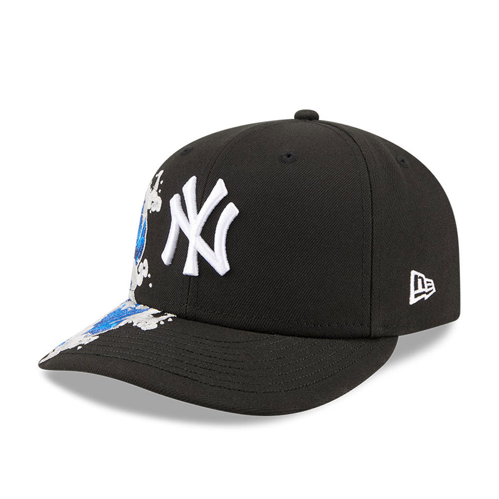 New York Yankees MLB Waves 59FIFTY Fitted New Era Black White Official Team Hat Sports Fan Cap Official MLB Team Hat Baseball Fan Cap