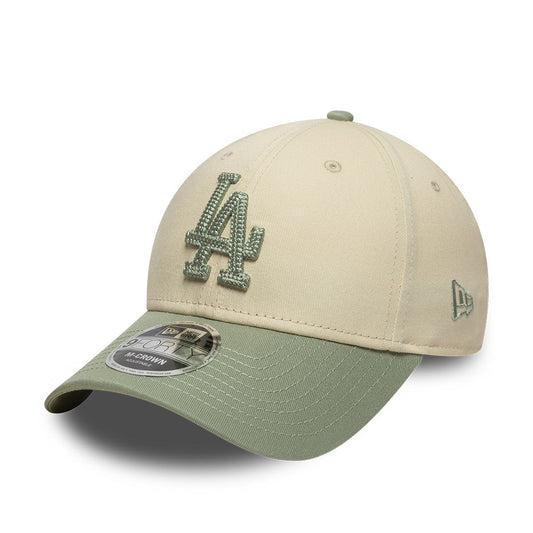 Los Angeles Dodgers MLB 9FORTY M-Crown New Era Cream Green Official Team Hat Sports Fan Cap Official MLB Team Hat Baseball Fan Cap