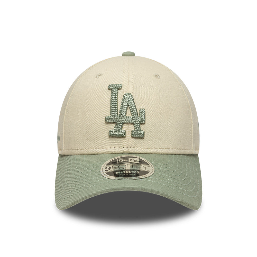 Los Angeles Dodgers MLB 9FORTY M-Crown New Era Cream Green Official Team Hat Sports Fan Cap Official MLB Team Hat Baseball Fan Cap