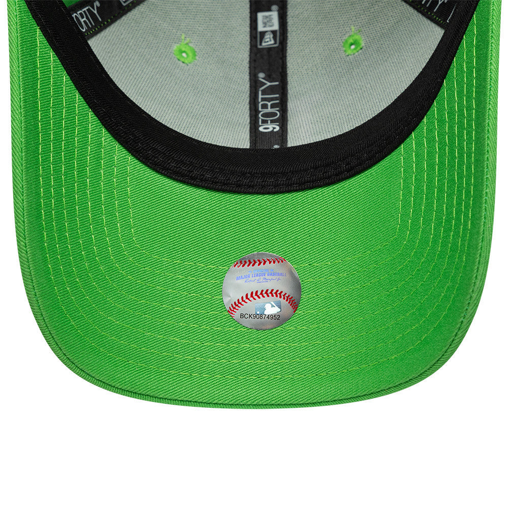 Los Angeles Dodgers MLB League Essential 9FORTY Strapback New Era Green White Official Team Hat Sports Fan Cap Official MLB Team Hat Baseball Fan Cap