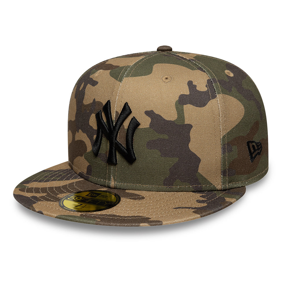 New York Yankees MLB 59FIFTY Fitted New Era Camo Official Team Hat Sports Fan Cap Official MLB Team Hat Baseball Fan Cap