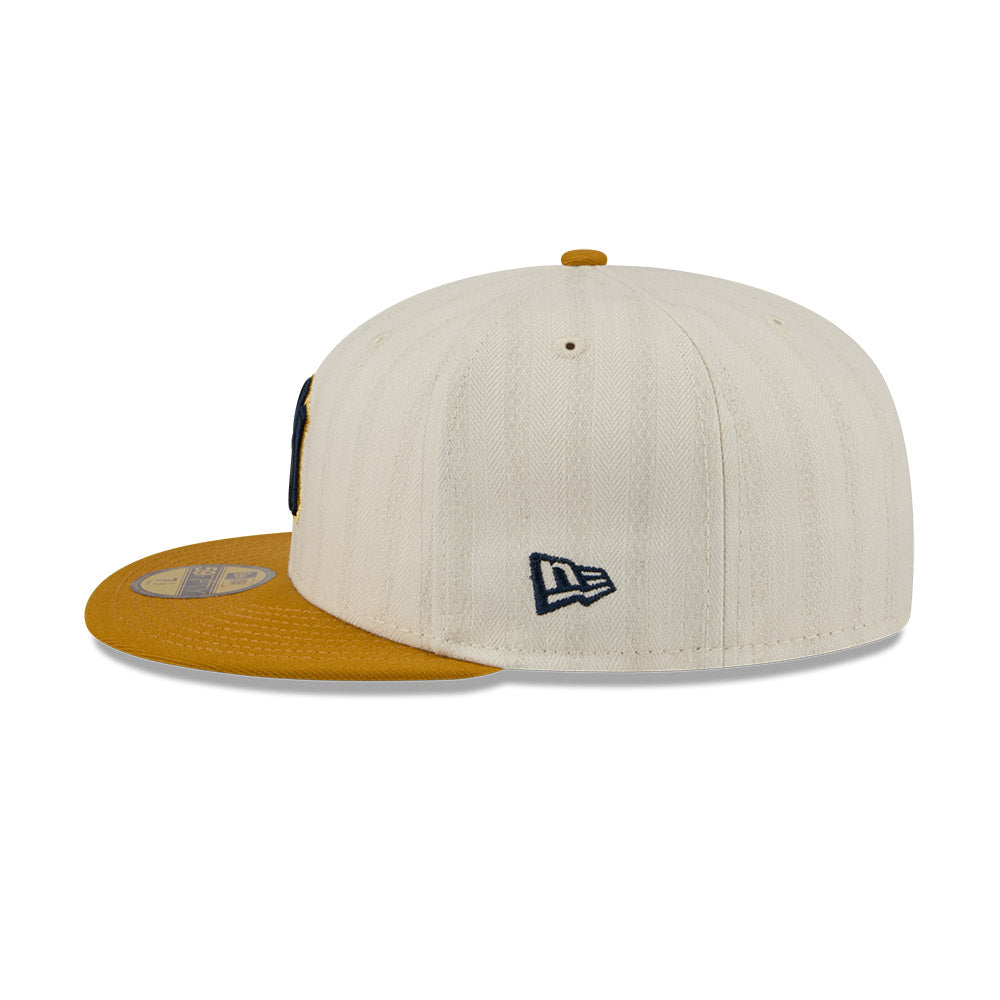 New York Yankees MLB 5950Day New Era Cream Gold Official Team Hat Sports Fan Cap Official MLB Team Hat Baseball Fan Cap