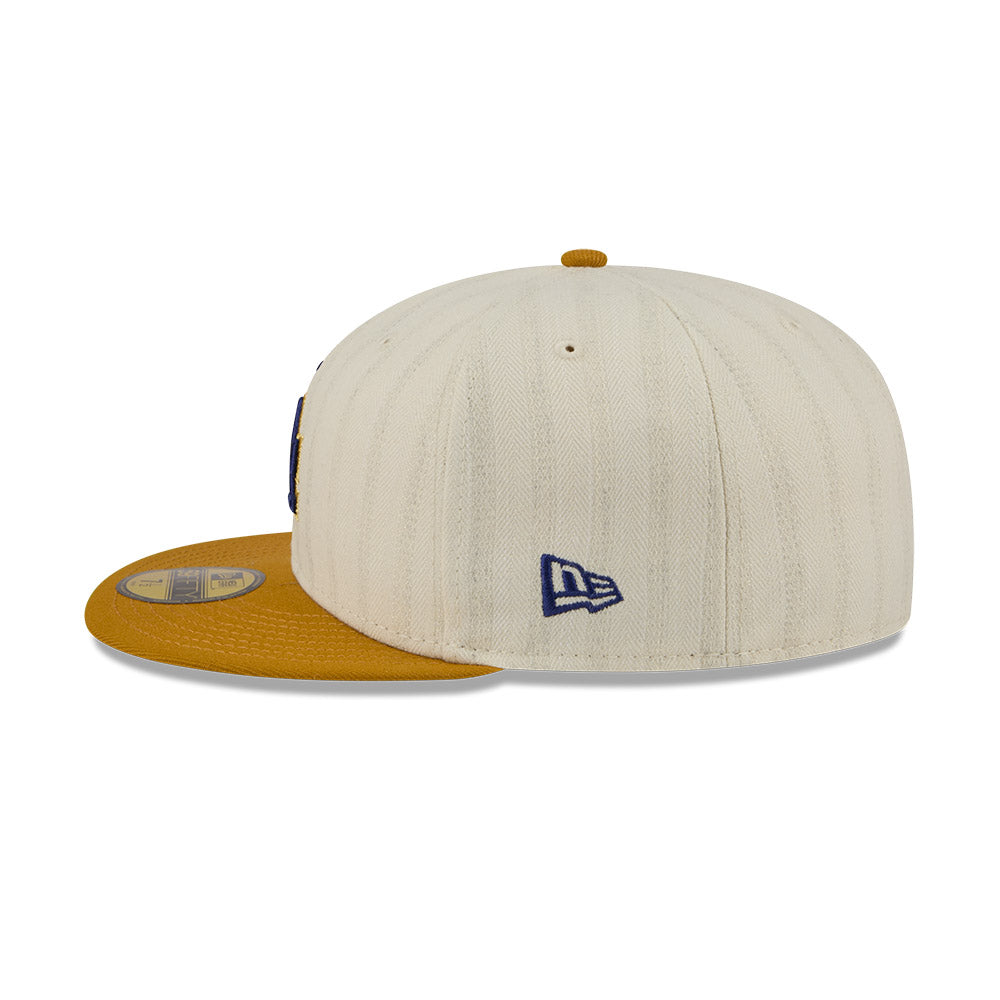 Los Angeles Dodgers MLB 5950Day New Era Cream Gold Official Team Hat Sports Fan Cap Official MLB Team Hat Baseball Fan Cap