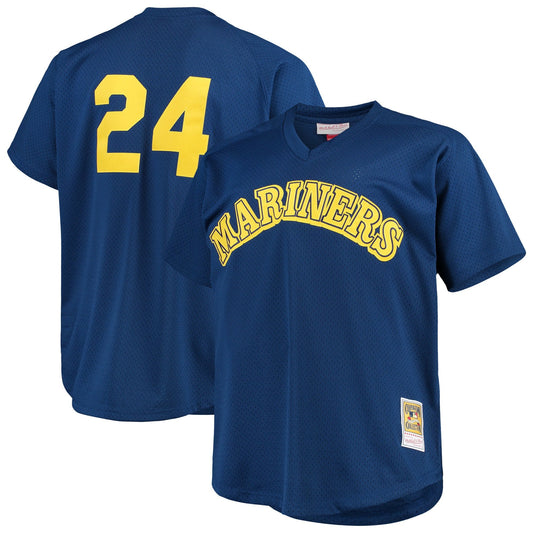 Men s Seattle Mariners Ken Griffey Jr 1991 Mitchell And Ness Royal Blue Cooperstown Collection Mesh Batting Practice Jersey Official Team Jersey Sport