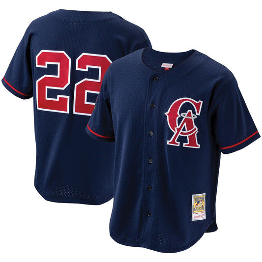 Men s Bo Jackson California Angels Mitchell And Ness Cooperstown Collection Authentic Batting Practice Jersey - Navy Official Team Jersey Sports Fan A