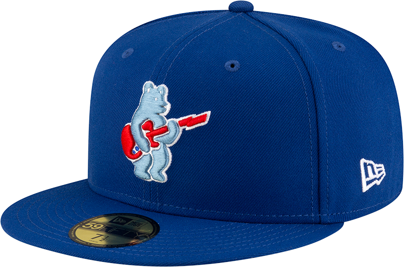 Men s Chicago Cubs New Era Royal Alternate Guitar Bear BP 59FIFTY Fitted Hat Official Team Hat Sports Fan Cap Official MLB Team Hat Baseball Fan Cap