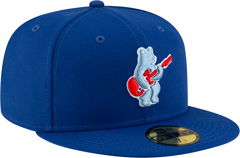 Men s Chicago Cubs New Era Royal Alternate Guitar Bear BP 59FIFTY Fitted Hat Official Team Hat Sports Fan Cap Official MLB Team Hat Baseball Fan Cap