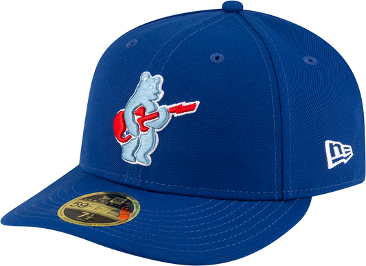 Men s Chicago Cubs New Era Royal Alternate Low Profile Guitar Bear BP 59FIFTY Fitted Hat Official Team Hat Sports Fan Cap Official MLB Team Hat Baseba