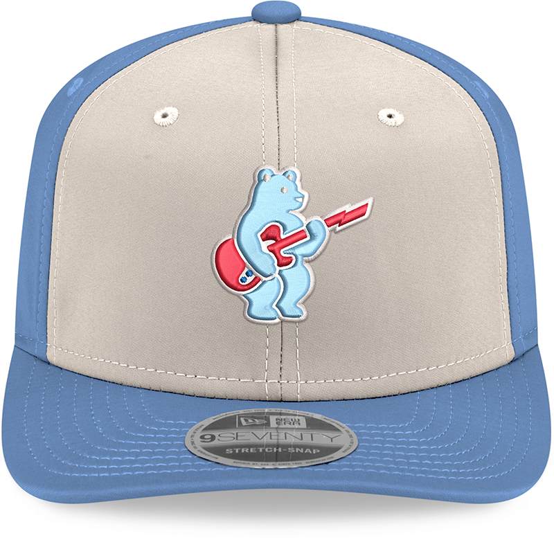 Chicago Cubs New Era Guitar Bear Sweet Home Chicago Alternate 2 Sky Blue 9SEVENTY Trucker Hat Official Team Hat Sports Fan Cap Official MLB Team Hat B