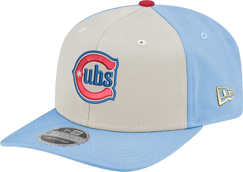 Chicago Cubs New Era Alternate 2 Chrome Sky Blue 9SEVENTY Hat Official Team Hat Sports Fan Cap Official MLB Team Hat Baseball Fan Cap