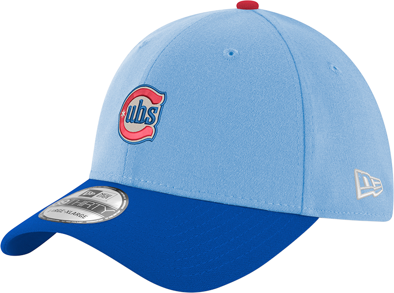 Chicago Cubs 2nd Alternate Sky Blue Royal New Era 39THIRTY Flex Hat Official Team Hat Sports Fan Cap Official MLB Team Hat Baseball Fan Cap