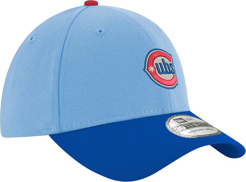 Chicago Cubs 2nd Alternate Sky Blue Royal New Era 39THIRTY Flex Hat Official Team Hat Sports Fan Cap Official MLB Team Hat Baseball Fan Cap
