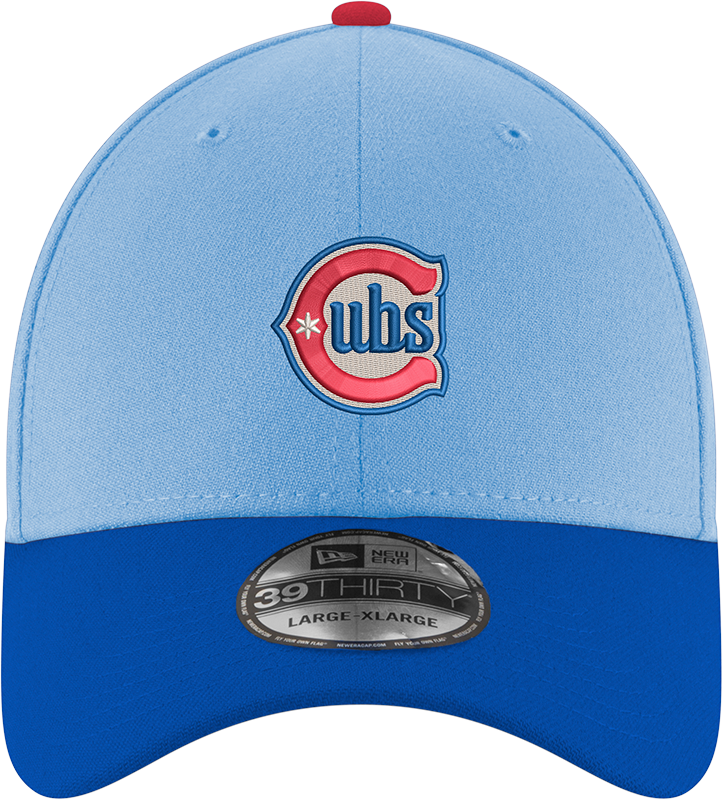 Chicago Cubs 2nd Alternate Sky Blue Royal New Era 39THIRTY Flex Hat Official Team Hat Sports Fan Cap Official MLB Team Hat Baseball Fan Cap