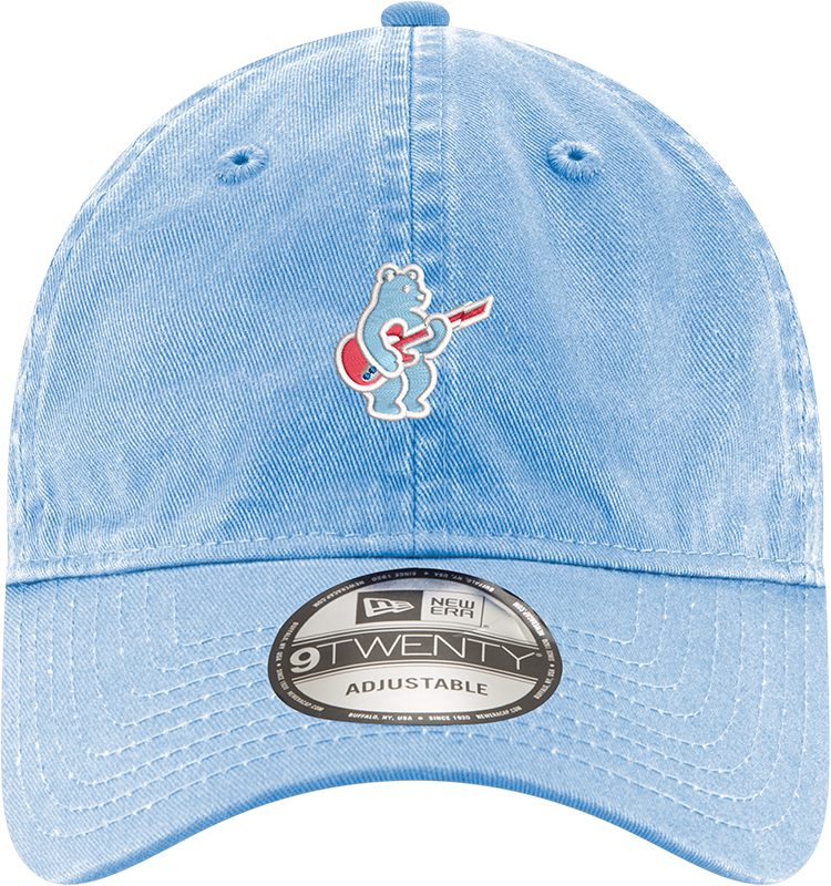 Chicago Cubs New Era Sky Blue Alternate Guitar Bear 9TWENTY Adjustable Hat Official Team Hat Sports Fan Cap Official MLB Team Hat Baseball Fan Cap