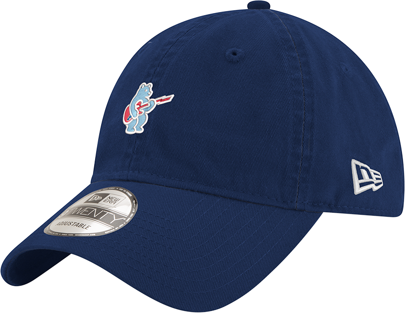 Chicago Cubs New Era Navy Blue Alternate Guitar Bear 9TWENTY Adjustable Hat Official Team Hat Sports Fan Cap Official MLB Team Hat Baseball Fan Cap