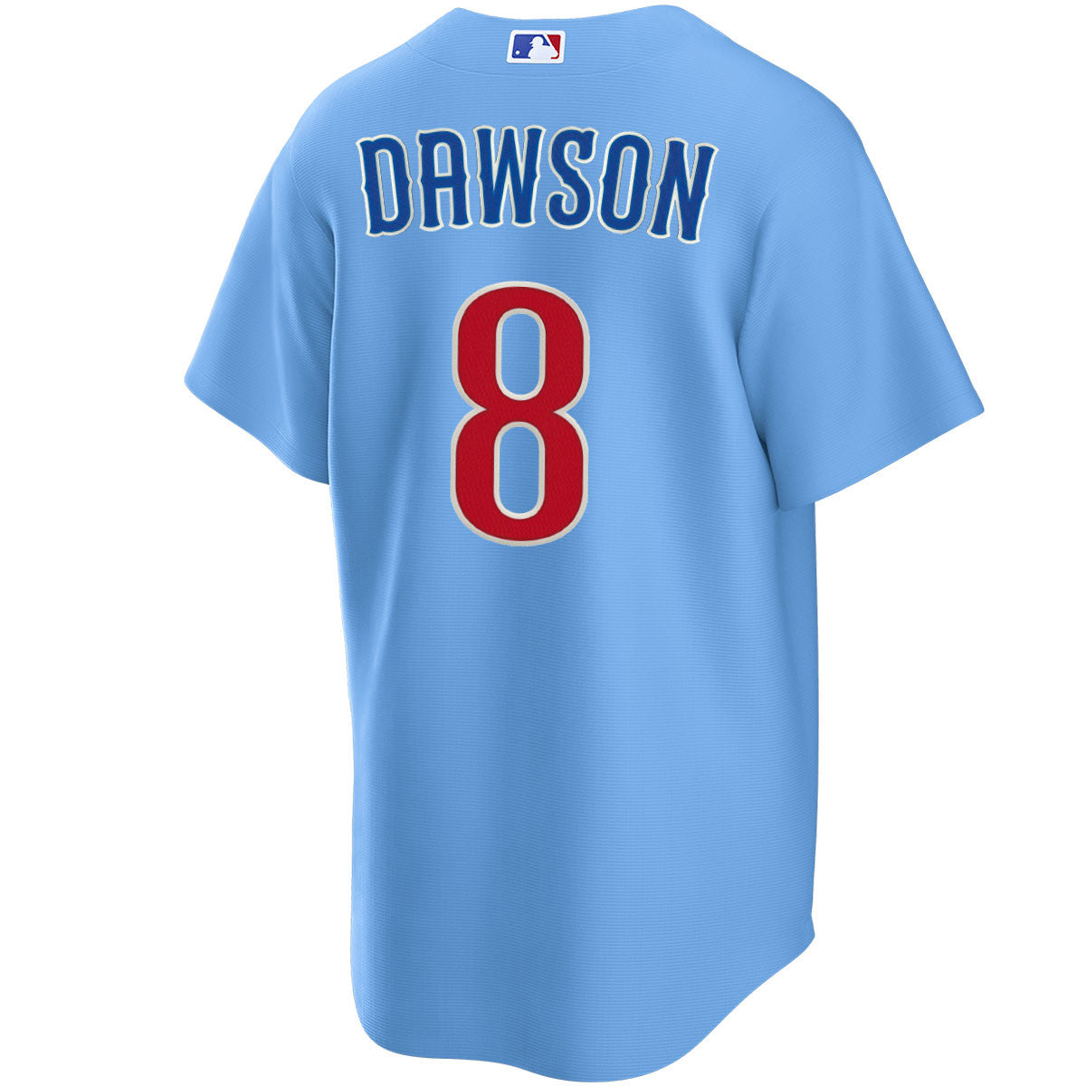 NIKE Men s Chicago Cubs Andre Dawson 8 Light Blue 2nd Alternate Replica Jersey Official Team Jersey Sports Fan Apparel Official MLB Team Apparel Baseb