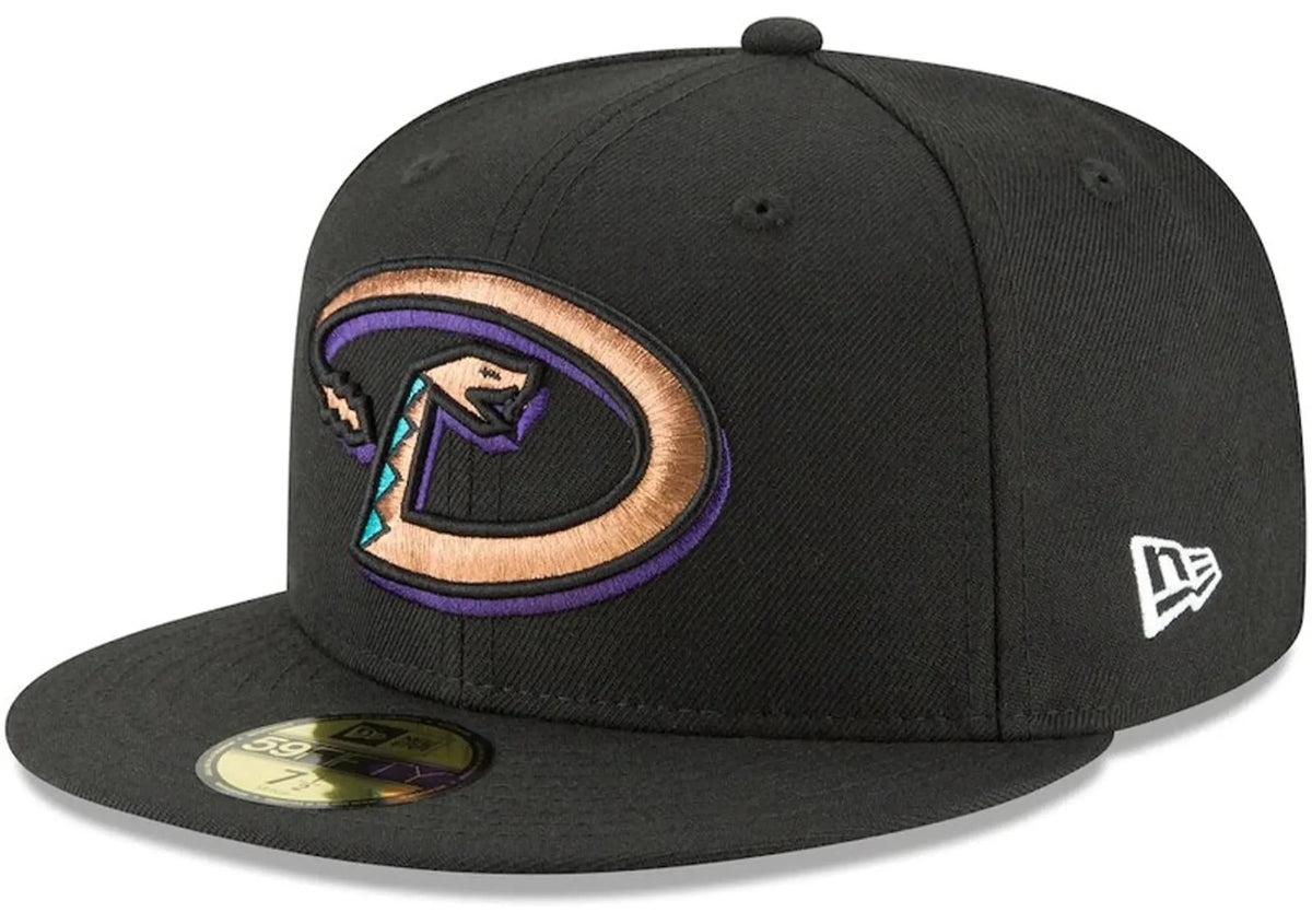 Men s Arizona Diamondbacks New Era Black Wool 1999 59FIFTY Fitted Hat Official Team Hat Sports Fan Cap Official MLB Team Hat Baseball Fan Cap