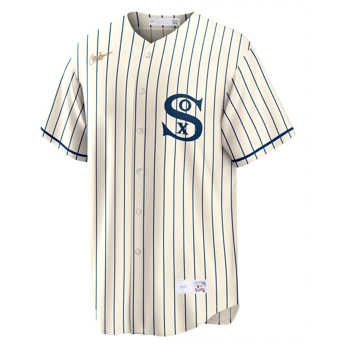 NIKE Men s Chicago White Sox Field of Dreams Cream Cooperstown Collection Blank Replica Jersey Official Team Jersey Sports Fan Apparel Official MLB Te