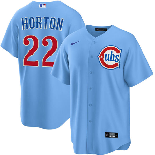 NIKE Men s Chicago Cubs Cade Horton 22 Light Blue 2nd Alternate Replica Jersey Official Team Jersey Sports Fan Apparel Official MLB Team Apparel Baseb