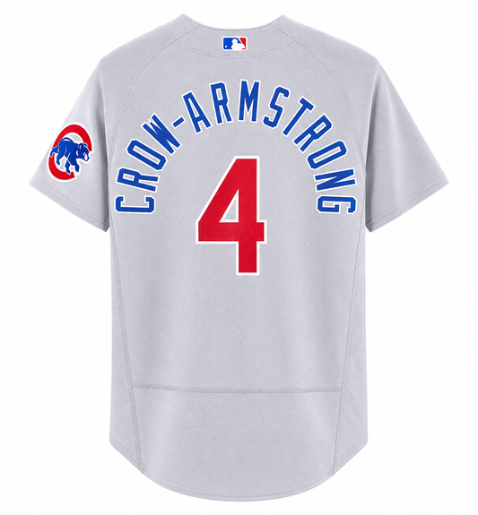 Men s Chicago Cubs Pete Crow-Armstrong Nike Road Gray Authentic Player Jersey Official Team Jersey Sports Fan Apparel Official MLB Team Apparel Baseba