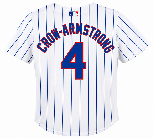 Chicago Cubs Nike Toddler Pete Crow-Armstrong White Home Game Replica Jersey Official Team Jersey Sports Fan Apparel Official MLB Team Apparel Basebal
