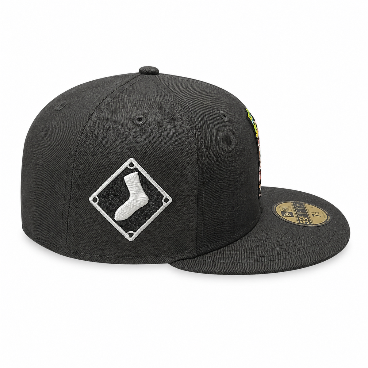 Chicago White Sox Southpaw New Era Black 59FIFTY Fitted Hat Official Team Hat Sports Fan Cap Official MLB Team Hat Baseball Fan Cap