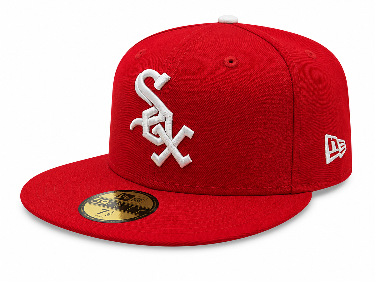 Chicago White Sox Collection 1972 New Era Cooperstown Classics Red 59FIFTY Fitted Hat Official Team Hat Sports Fan Cap Official MLB Team Hat Baseball