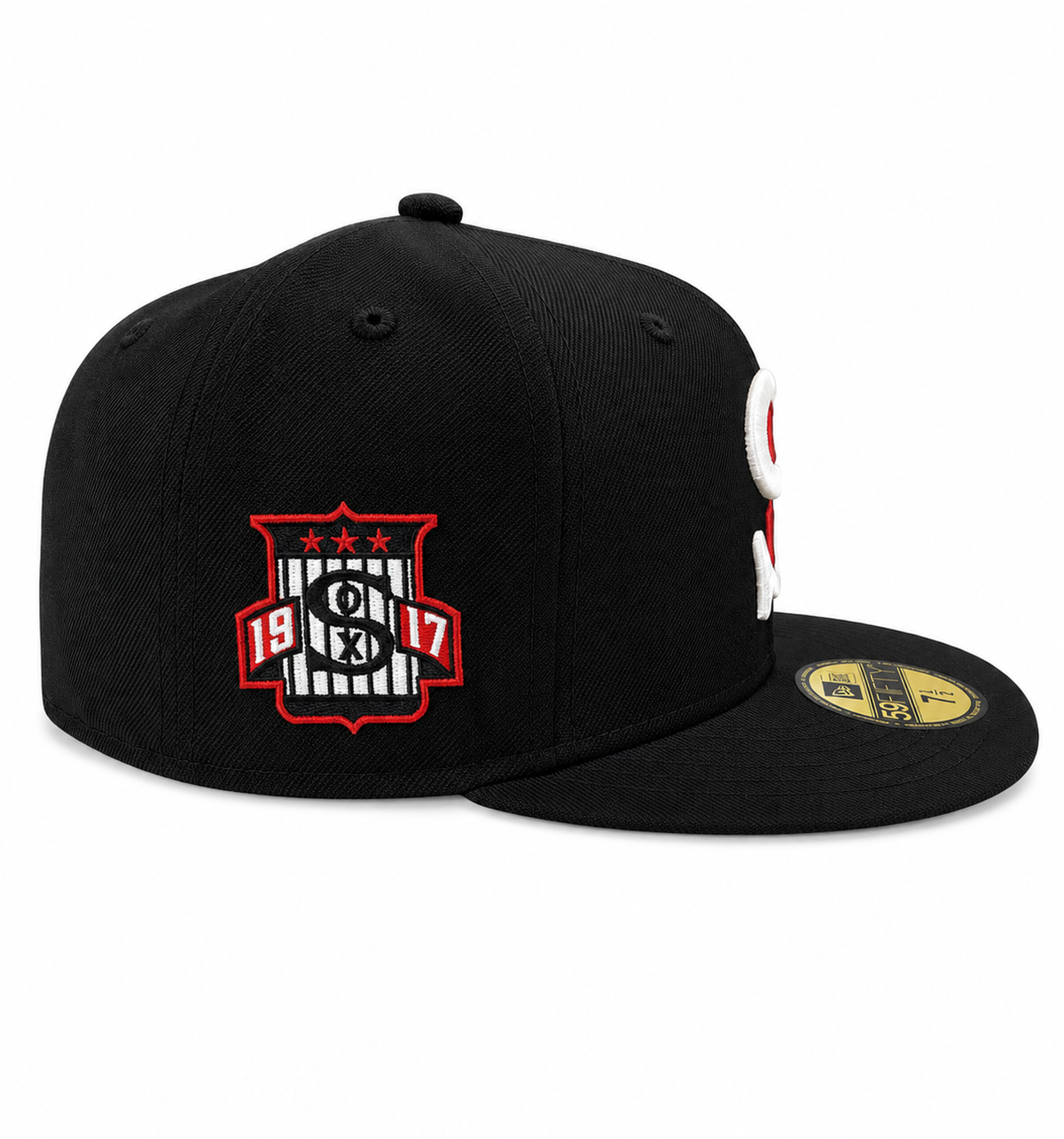 Chicago White Sox New Era Black Wool 1917 59FIFTY Fitted Hat Official Team Hat Sports Fan Cap Official MLB Team Hat Baseball Fan Cap