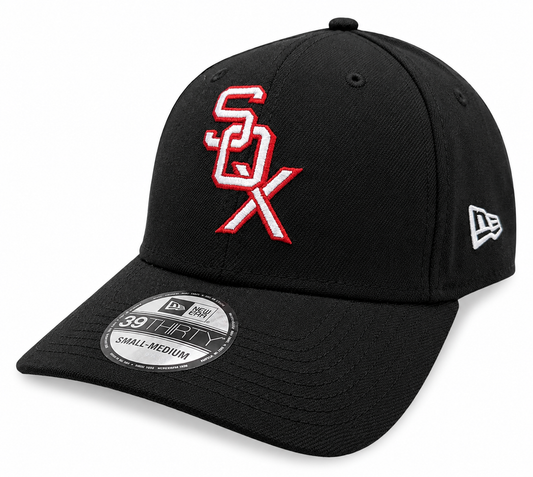 Chicago White Sox 1959 Cooperstown Classics Black 39THIRTY Flex Fit New Era Hat Official Team Hat Sports Fan Cap Official MLB Team Hat Baseball Fan Ca