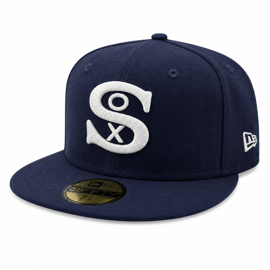 Chicago White Sox 1929 New Era Cooperstown Classics Navy 59FIFTY Fitted Hat Official Team Hat Sports Fan Cap Official MLB Team Hat Baseball Fan Cap