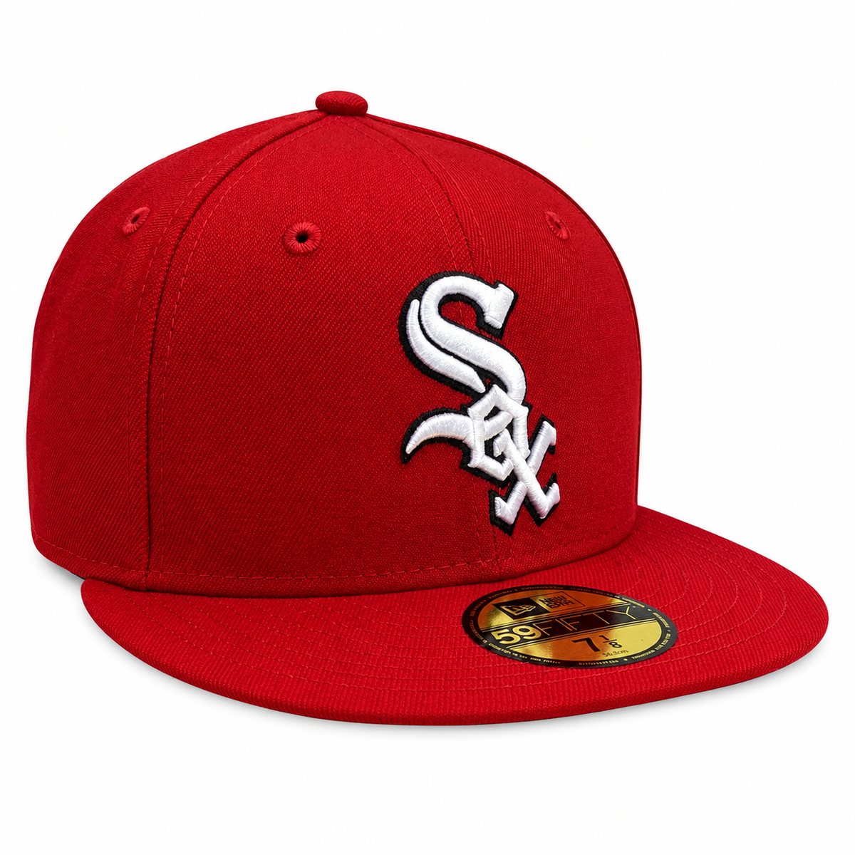 Chicago White Sox Primary Logo Red New Era 59FIFTY Fitted Hat Official Team Hat Sports Fan Cap Official MLB Team Hat Baseball Fan Cap