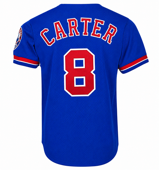 Men s Montreal Expos Gary Carter Mitchell And Ness Royal 1992 Authentic Cooperstown Collection Mesh Batting Practice Jersey Official Team Jersey Sport