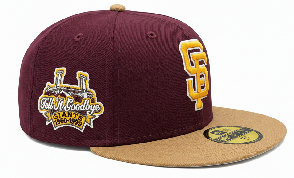 San Francisco Giants New Era Rock Pack 2 Tone Master of Puppets Inspired 59FIFTY Fitted Hat Official Team Hat Sports Fan Cap Official MLB Team Hat Bas