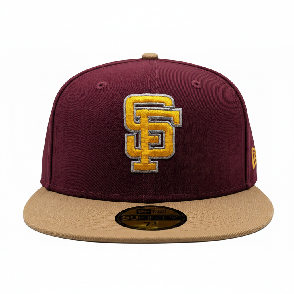 San Francisco Giants New Era Rock Pack 2 Tone Master of Puppets Inspired 59FIFTY Fitted Hat Official Team Hat Sports Fan Cap Official MLB Team Hat Bas