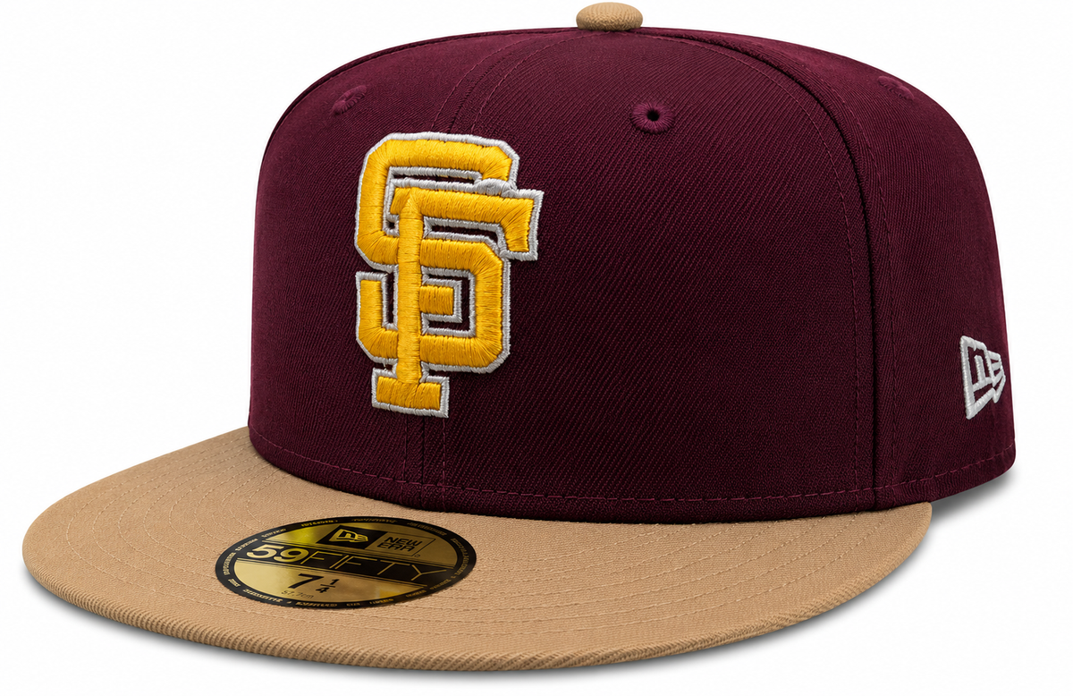 San Francisco Giants New Era Rock Pack 2 Tone Master of Puppets Inspired 59FIFTY Fitted Hat Official Team Hat Sports Fan Cap Official MLB Team Hat Bas
