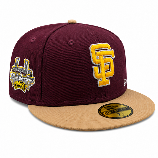 San Francisco Giants New Era Rock Pack 2 Tone Master of Puppets Inspired 59FIFTY Fitted Hat Official Team Hat Sports Fan Cap Official MLB Team Hat Bas