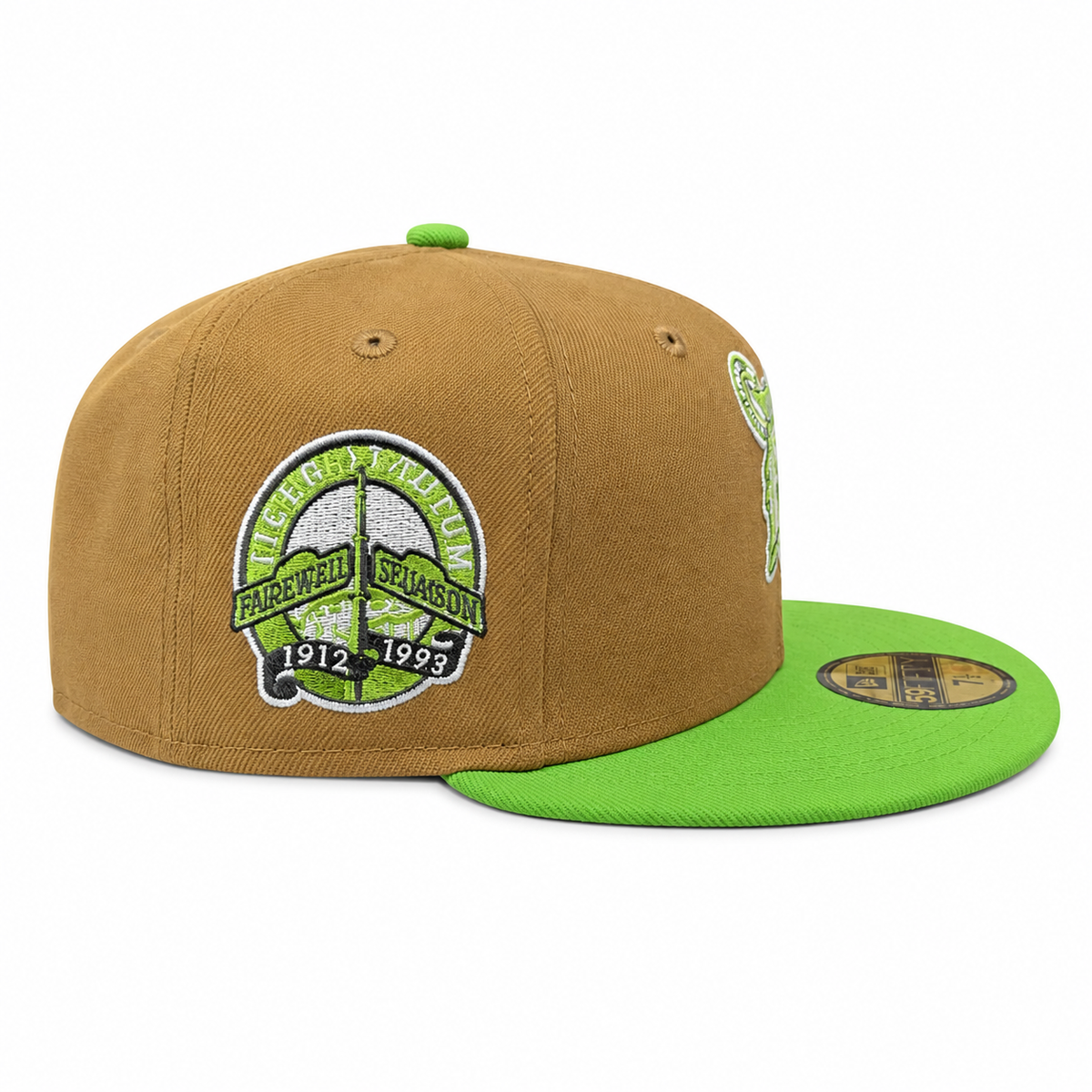 Detroit Tigers New Era Wheat Lime Cooper 59FIFTY Fitted Hat Official Team Hat Sports Fan Cap Official MLB Team Hat Baseball Fan Cap