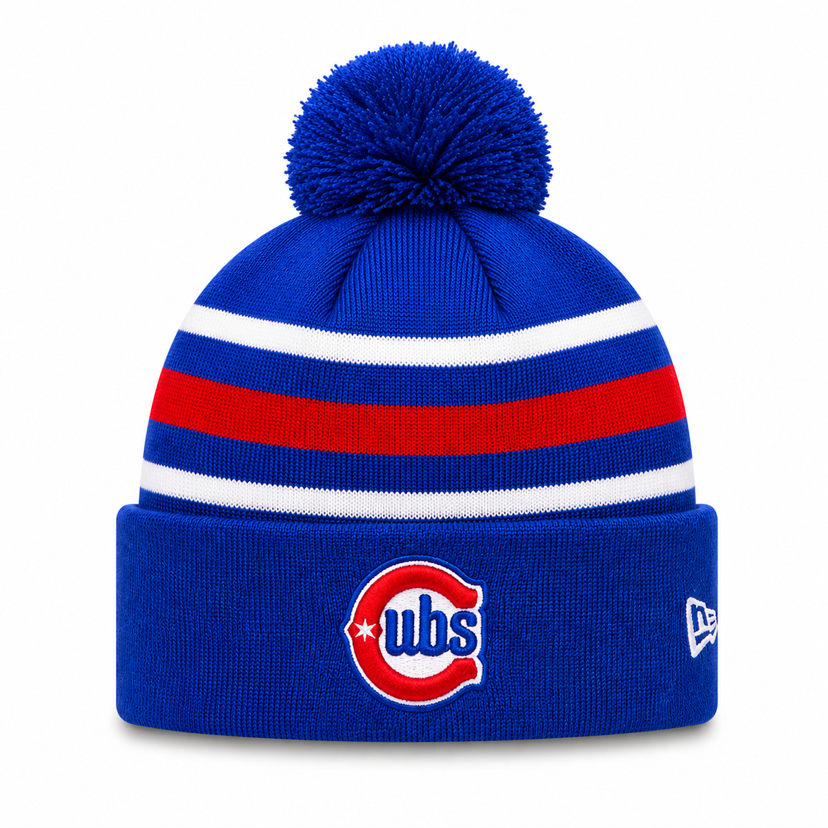 Chicago Cubs New Era Royal 2nd Alternate Cuffed Knit Hat with Pom Official Team Hat Sports Fan Cap Official MLB Team Hat Baseball Fan Cap