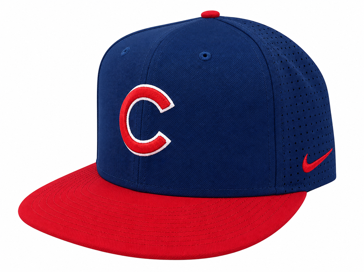 NIKE Chicago Cubs 2 Tone Deep Royal Red Aero True Adjustable Dri-Fit Performance Hat Official Team Hat Sports Fan Cap Official MLB Team Hat Baseball F