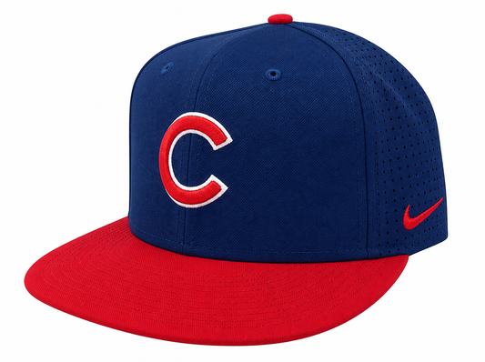 NIKE Chicago Cubs 2 Tone Deep Royal Red Aero True Adjustable Dri-Fit Performance Hat Official Team Hat Sports Fan Cap Official MLB Team Hat Baseball F