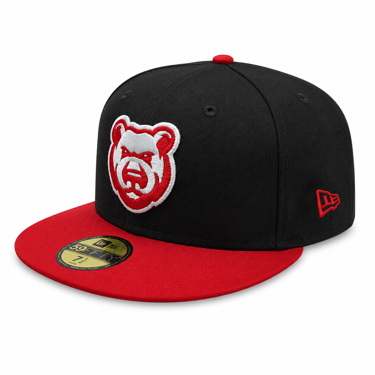 Iowa Cubs New Era MILB 2 Tone Black Red 59FIFTY Fitted Hat Official Team Hat Sports Fan Cap Official MLB Team Hat Baseball Fan Cap