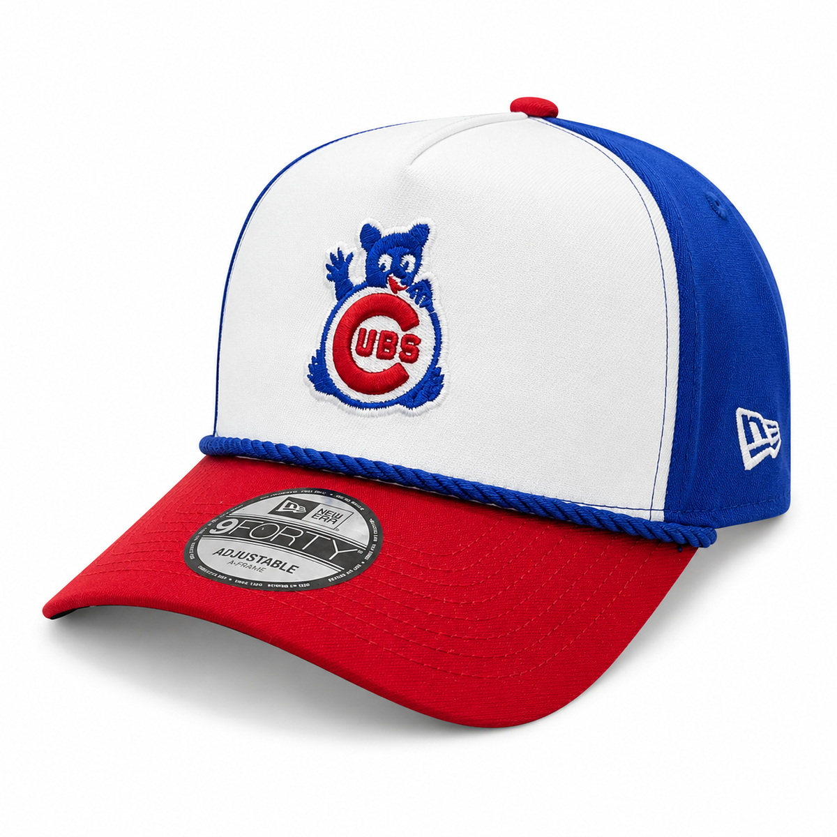 Chicago Cubs New Era Blue A-Frame 150th Anniversary Rope Waving Bear 9FIFTY Snapback Hat Official Team Hat Sports Fan Cap Official MLB Team Hat Baseba