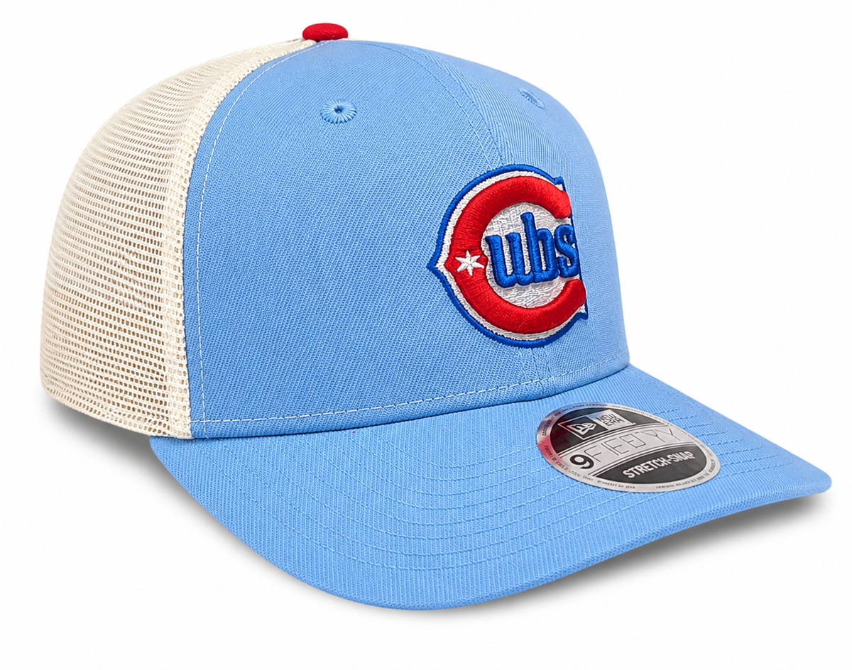 Chicago Cubs New Era Sky Blue Red Alternate 2 9SEVENTY Trucker Hat Official Team Hat Sports Fan Cap Official MLB Team Hat Baseball Fan Cap
