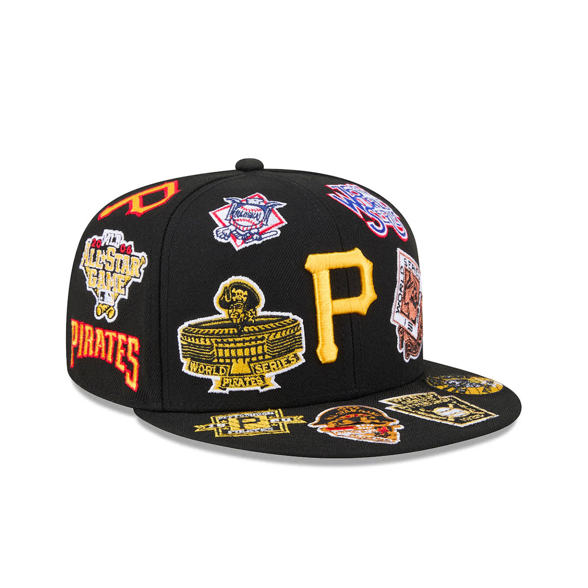 Pittsburgh Pirates MLB All Over Patch 59FIFTY New Era Official Team Hat Sports Fan Cap Official MLB Team Hat Baseball Fan Cap