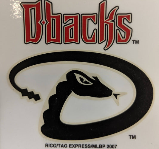 Arizona Diamondbacks Rico MLB Small Static Decal Official Sports Fan Gear Popular MLB Style Fan Collection