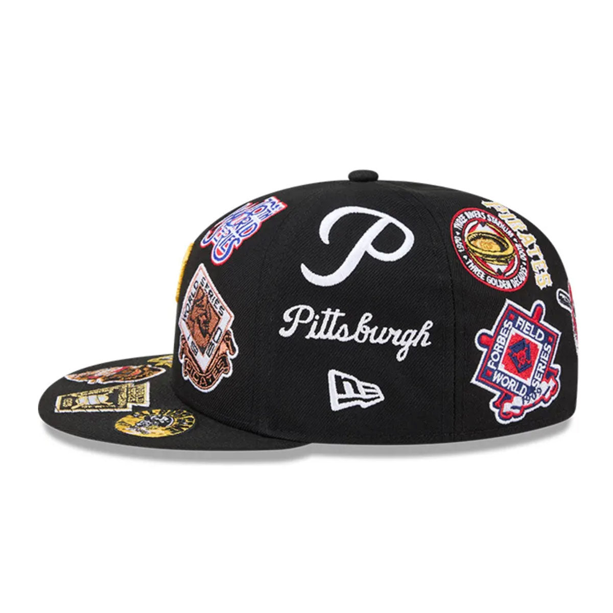 Pittsburgh Pirates MLB All Over Patch 59FIFTY New Era Official Team Hat Sports Fan Cap Official MLB Team Hat Baseball Fan Cap