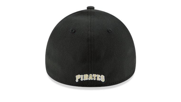 Pittsburgh Pirates New Era 39Thirty Black Team Classic Flex Hat Official Team Hat Sports Fan Cap Official MLB Team Hat Baseball Fan Cap