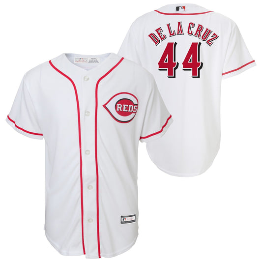 Youth Cincinnati Reds Elly De La Cruz MLB Home Replica Screen Print Jersey Official Team Jersey Sports Fan Apparel Official MLB Team Apparel Baseball