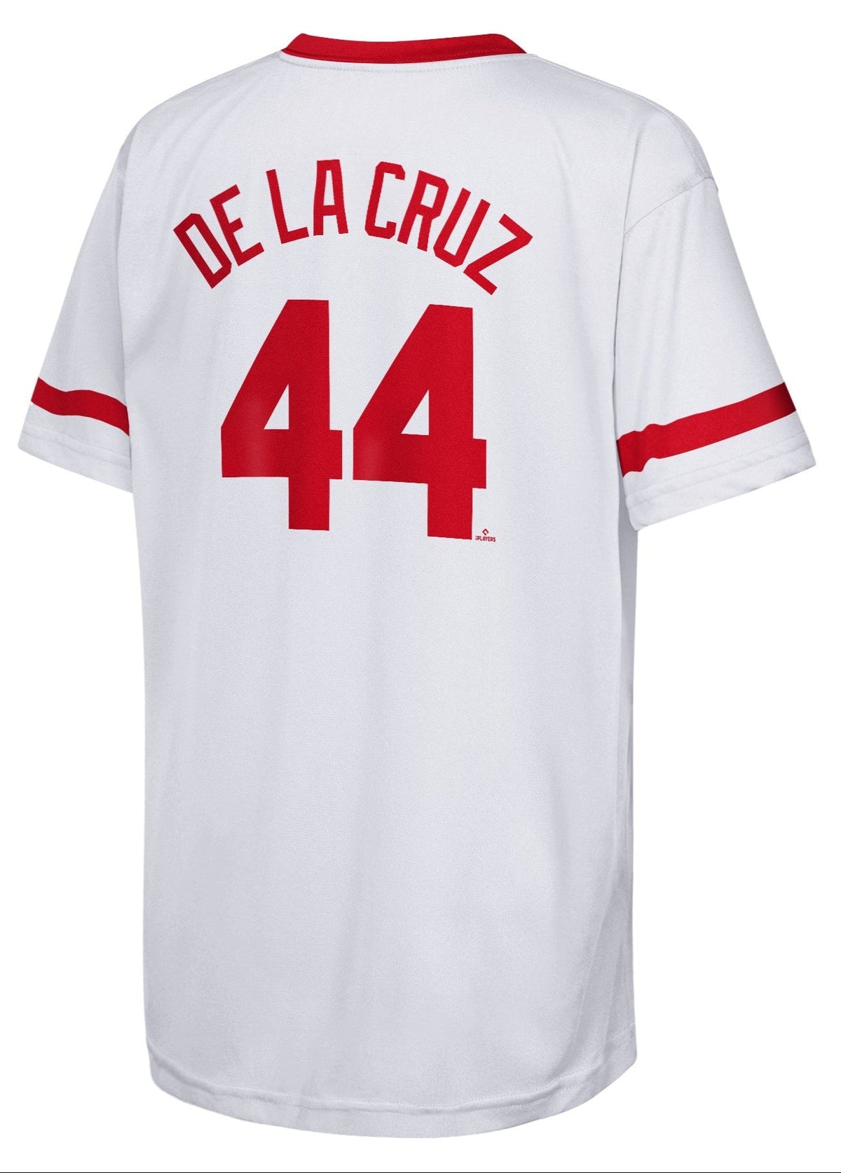 Youth Elly De La Cruz Cincinnati Reds Name And Number Sublimated White Jersey Top Official MLB Team Apparel Baseball Fan Gear